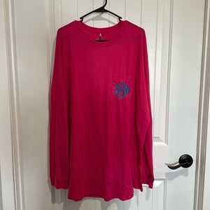 Pink and blue monogram long sleeve